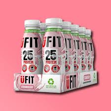 Ufit Strawberry Protein Shakes 8 x 500ml